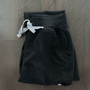 Figs High Waisted Yola Skinny Scrub Pants Black Size Small